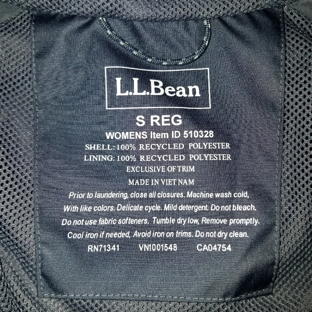L.L. Bean Rain Jacket | Women's | Dark Grey | Small - Picture 3 of 3